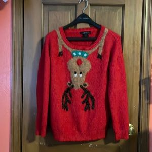 Red reindeer Christmas sweater
